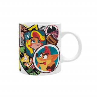 CRASH BANDICOOT - Bögre - 320 ml - Sticker Crash - Abystyle Ajándéktárgyak