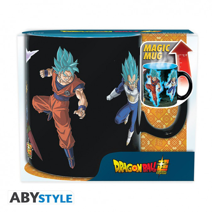 DRAGON BALL SUPER - Hőre változó bögre - 460 ml - Saiyans vs Black Ajándéktárgyak