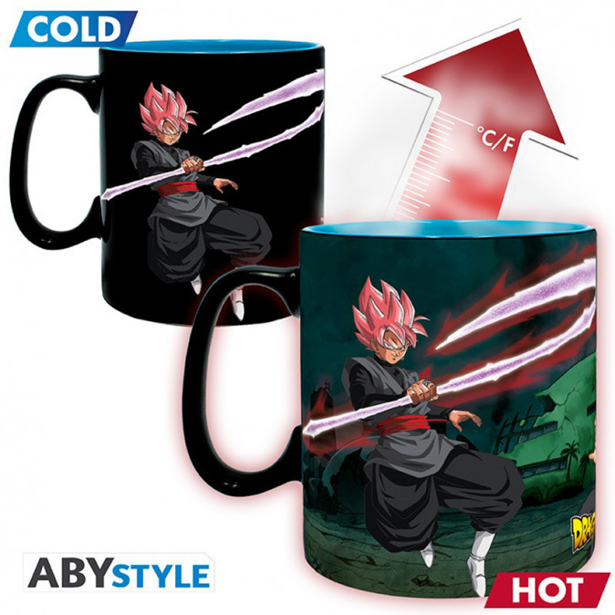 DRAGON BALL SUPER - Hőre változó bögre - 460 ml - Saiyans vs Black Ajándéktárgyak