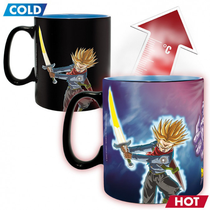 Dragon Ball Super "Vertigo & Trunks" Hőre Változó Bögre (460 ml) - Abystyle Ajándéktárgyak
