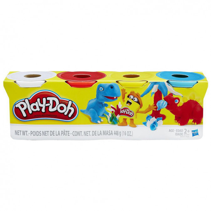Hasbro Play-Doh - 4 tégely színes gyurma (B6508) Játék