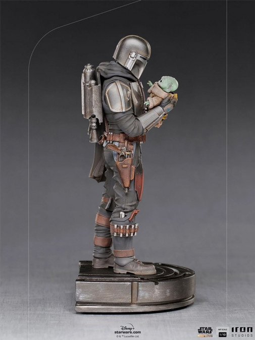 Iron Studios - The Mandalorian and Grogu Art Scale 1/10 - The Mandalorian Szobor Ajándéktárgyak