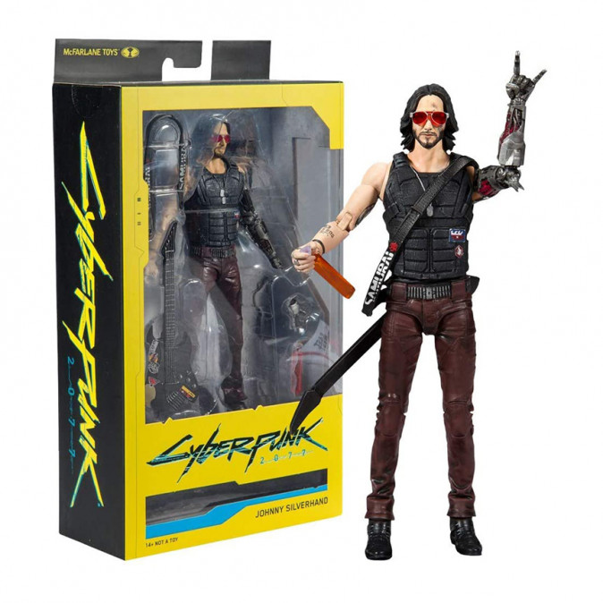 McFarlane Toys Cyberpunk 2077 Johnny Silverhand 18cm akciófigura (13501-5) Ajándéktárgyak