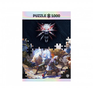 THE WITCHER (WIEDŹMIN): Geralt & Triss In Battle Puzzles 1000 darabos puzzle Játék