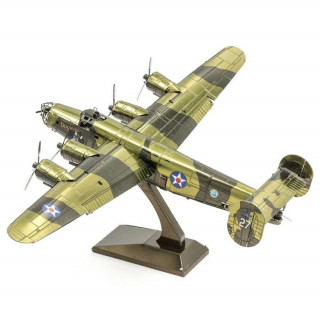 Metal Earth B-24 Liberator nehézbombázó repülőgép - lézervágott acél makettező szett Játék