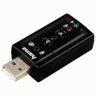 Hama 51620 "7.1 Surround" USB külső hangkártya PC