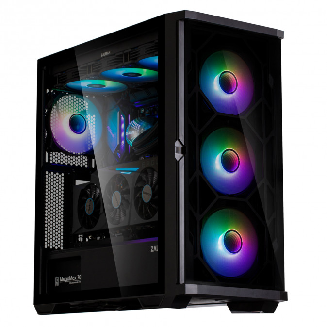 ZALMAN Ház Midi ATX Z10 DUO Tápegység nélkül, Fekete RGB PC