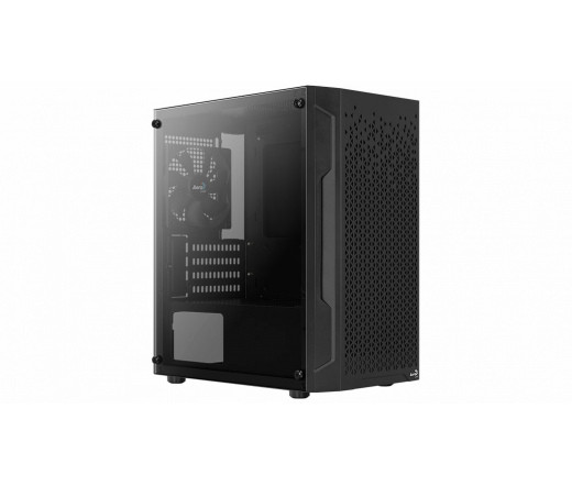 Aerocool Trinity Mini Mesh mATX ház (Fekete edzett üveg) PC