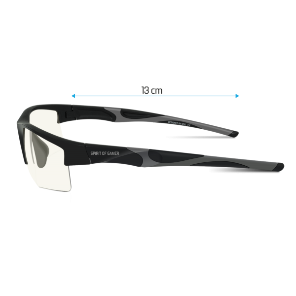 Spirit of Gamer Szemüveg - Retina Pro (Kékfény/UV szűrő, tükröződés mentes, modern dizájn, fekete) PC