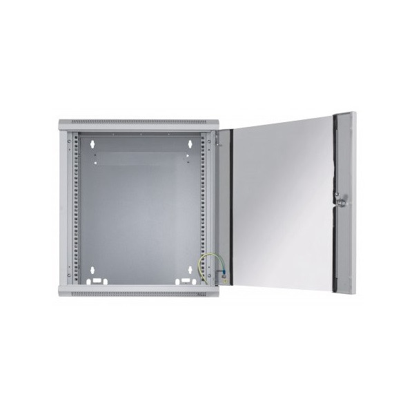 Manhattan Rackszekrény - 19" fali kivitel (12U, 635 (h) x 570 (w) x 450 (d) mm, Flatpack, Szürke) PC