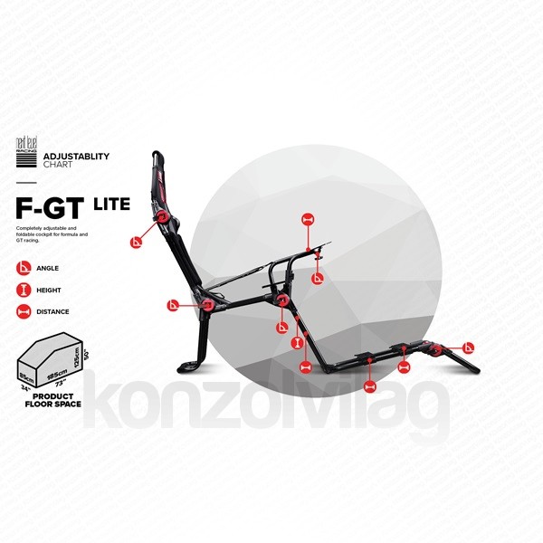 Next Level Racing F-GT LITE pilótafülke PC