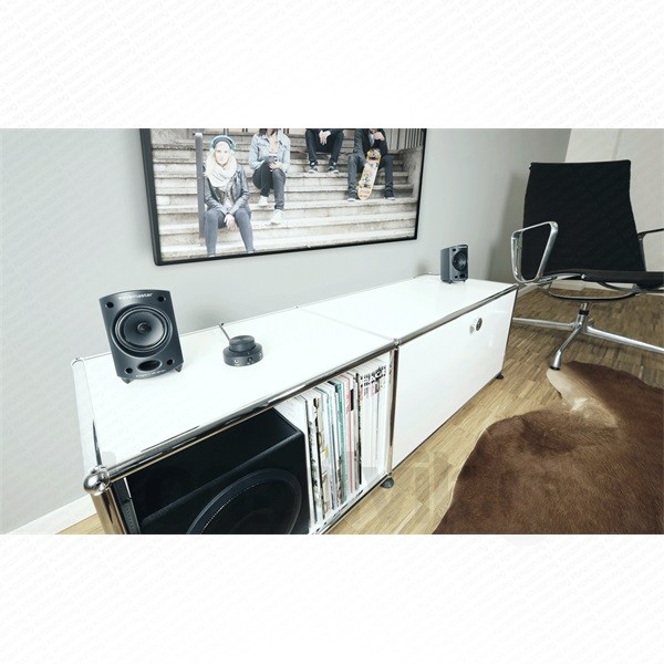 WaveMaster Hangszóró 2.1 - MOODY BT (65W RMS, Fa mélynyomó, Bluetooth, 3,5mm jack, RCA, Fekete) PC