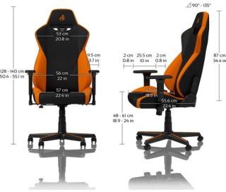 Nitro Concepts S300 Gamer szék - Fekete/Narancs PC