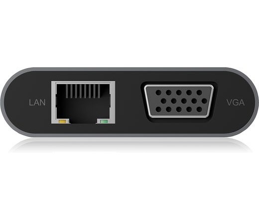 NB-DOCK ICY BOX IB-DK4040-CPD dokkoló állomás és port replikátor Vezetékes USB 3.2 Gen 1 (3.1 Gen 1) Type-C Antracit, Fe PC