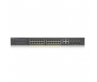 ZyXEL GS1920-24HPv2 28port GbE LAN PoE (375W) L2 menedzselhető switch PC