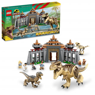 LEGO Jurassic World Látogatóközpont: T-Rex és raptortámadás (76961) Játék