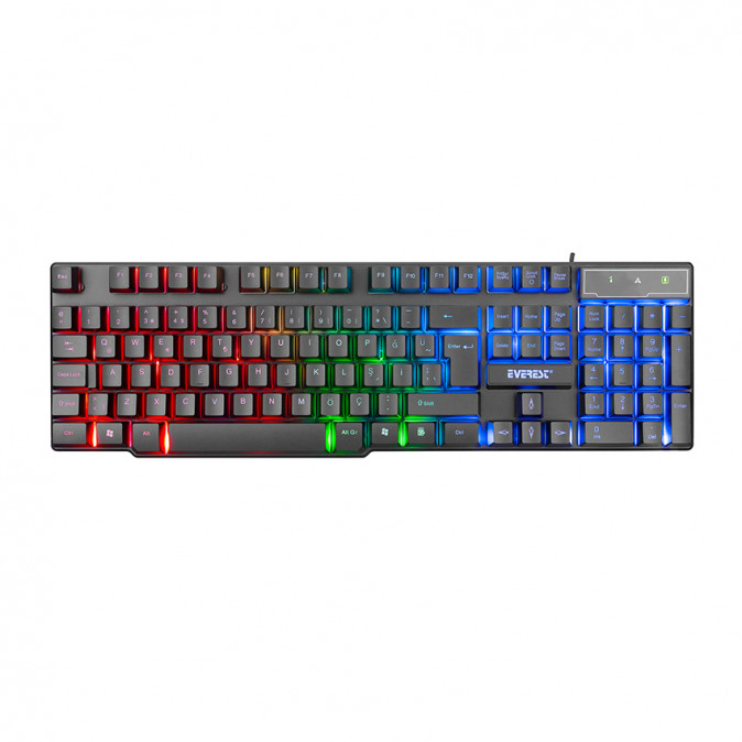 Everest KB-188 "Borealis Rainbow" Gamer Billentyűzet PC