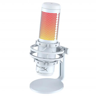 HYPERX QuadCast S - USB Gaming Mikrofon (Fehér-Szürke) (519P0AA) - RGB Lighting PC