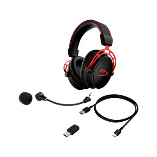 HyperX Cloud Alpha - Wireless Gaming fejhallgató (Fekete-Piros) (4P5D4AA) PC