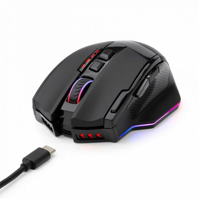 Redragon Sniper Pro Gaming egér - Fekete (M801P-RGB) PC
