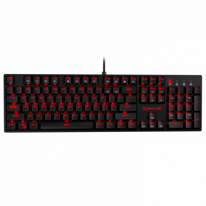Redragon Surara Pro Blue Switch Gaming billentyűzet - Fekete (K582RGB-PRO_BLUE_HU) PC