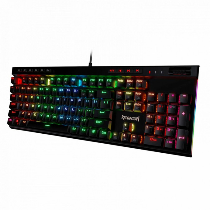 Redragon Vata RGB Red Switch Gaming billentyűzet - Fekete (K580RGB_RED_HU) PC