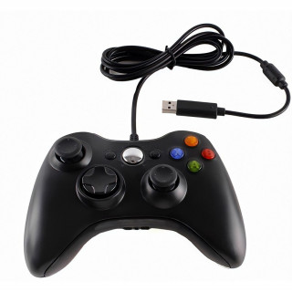 XBOX 360 Vezetékes Kontroller - Fekete (PRCX360WRDBK) (Utángyártott) Xbox 360
