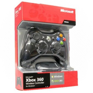 Xbox 360 Wireless Controller (Black) + Wireless Receiver Xbox 360